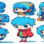 Blue Haired Cartoon Characters