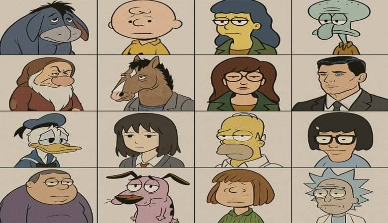 Depressed Cartoon Characters